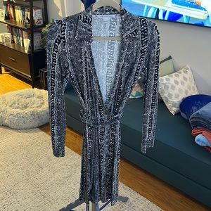 DVF long sleeve wrap dress